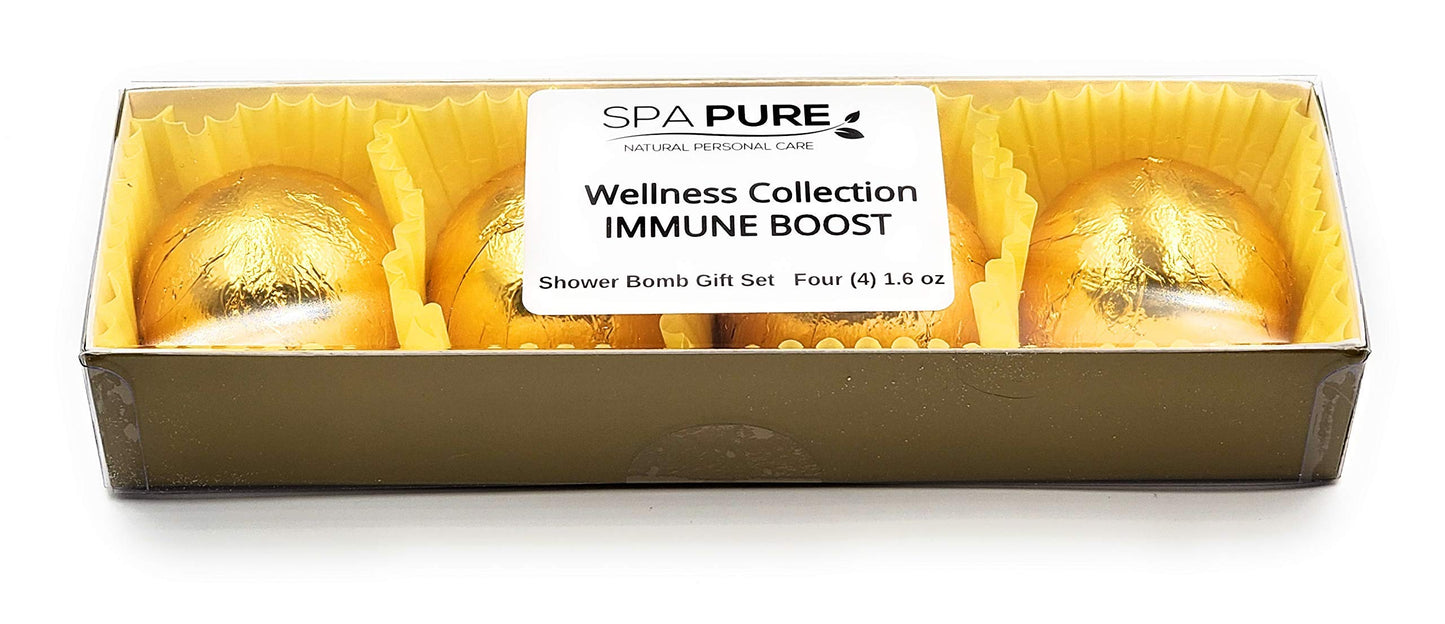 Spa Pure Immune Boost Aromatherapy Shower Steamers Bombs - Shower Bombs with Essential Oils - Unisex Bath Melts - Self Care and Relaxation Shower Beauty and Personal Care Spa Pure