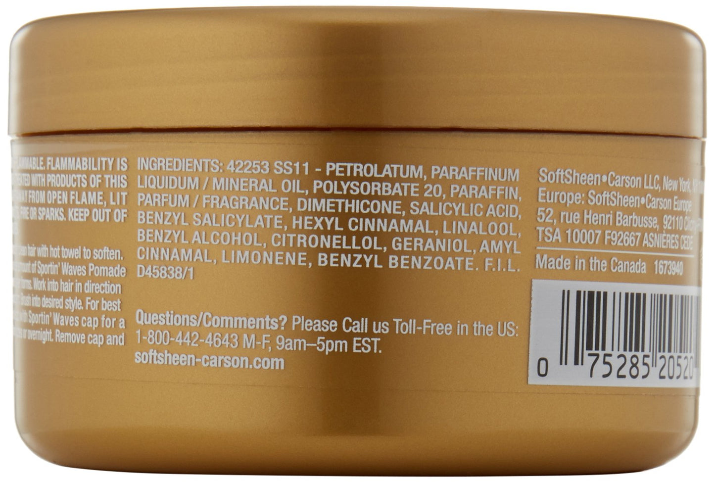 Softsheen-Carson Sportin' Waves Maximum Hold Pomade, 3.5 oz Beauty & Personal Care SoftSheen