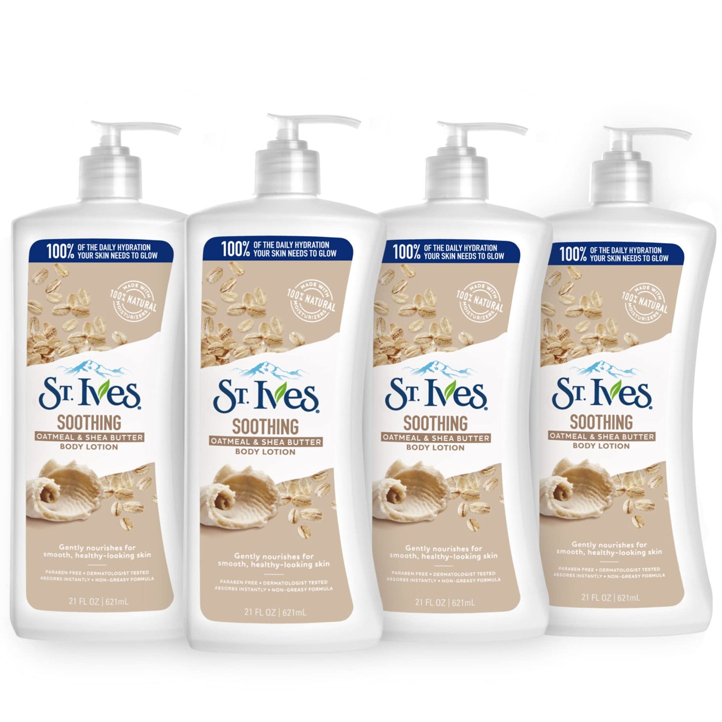 St. Ives Soothing Hand & Body Lotion for Women with Pump, Daily Moisturizer Oatmeal and Shea Butter for Dry Skin, Made with 100% Natural Moisturizers Beauty & Personal Care St. Ives