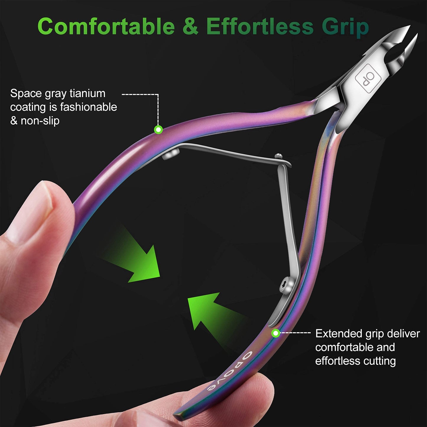 Cuticle Trimmer Cuticle Nippers Clippers Stainless Steel Hangnail Remover Extremely Sharp Cutter Pedicure Manicure Tool, opove X7 Rainbow Gradient Beauty & Personal Care opove