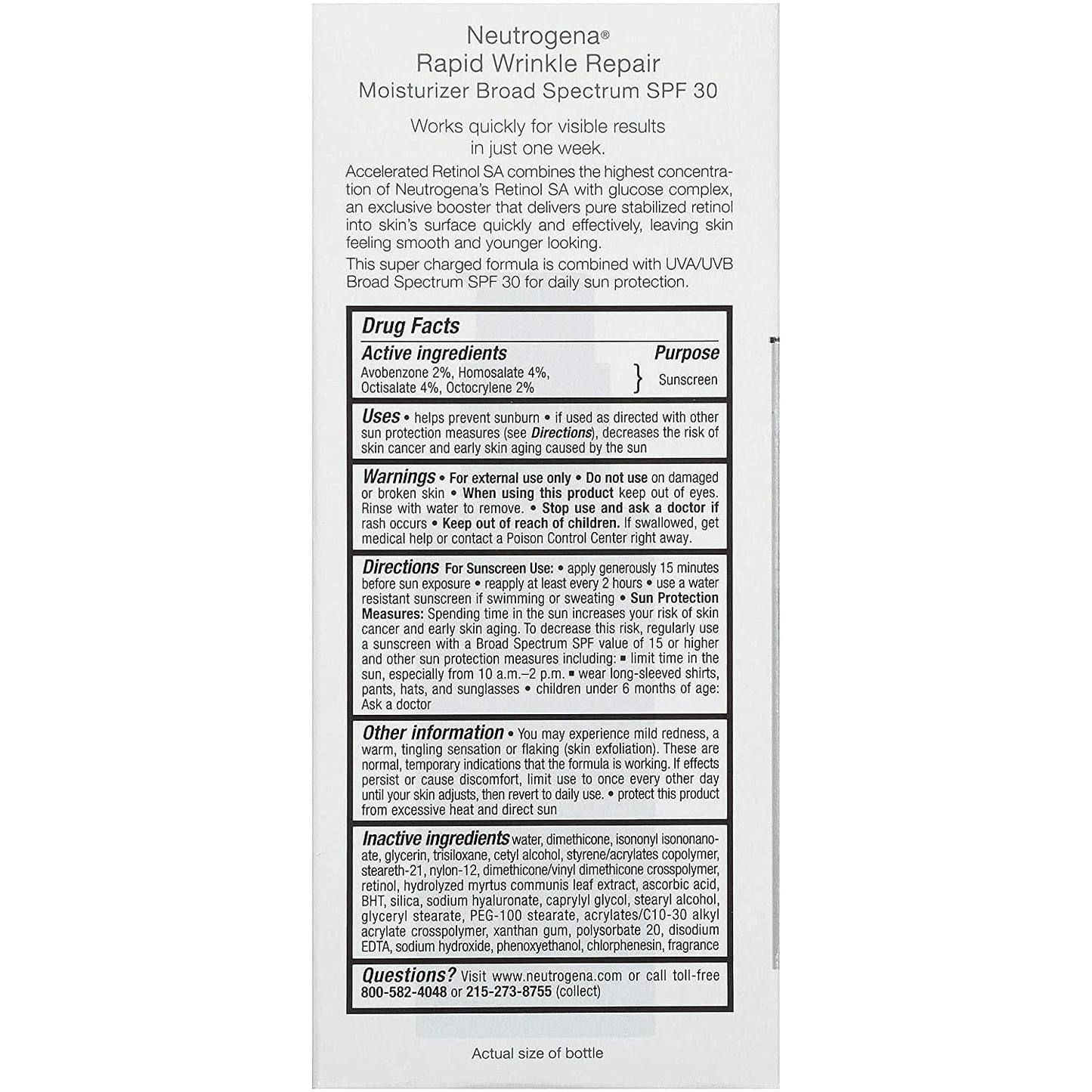 Neutrogena Rapid Wrinkle Repair Moisturizer Spf 30, 1 oz, 2 pack Beauty & Personal Care Neutrogena