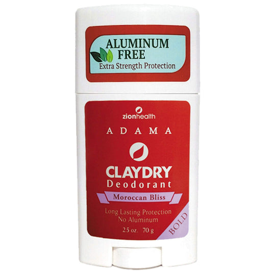 ClayDry Deodorant Bold Moroccan Bliss Zion Health 2.5 oz Stick Beauty and Personal Care Zion Health