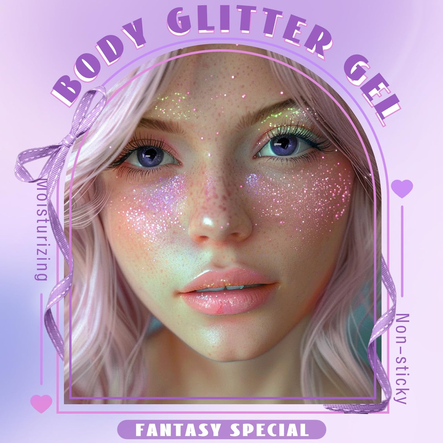 HOSAILY Roll-on Holographic Body Glitter Gel for Face Hair, Chameleon Color Changing Glitter Gel Under Light, Chunky Mermaid Sequins Festival Party Beauty and Personal Care HOSAILY