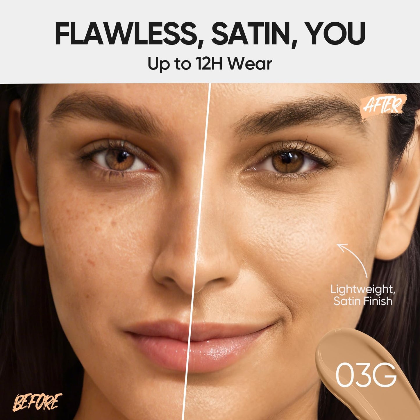 SKINTIFIC Full Coverage Cushion Foundation #03G Golden Almond| Satin Glow Finish, Oil-Control & Waterproof, Buildable Tattoo Cover Cushion for All Beauty and Personal Care SKINTIFIC