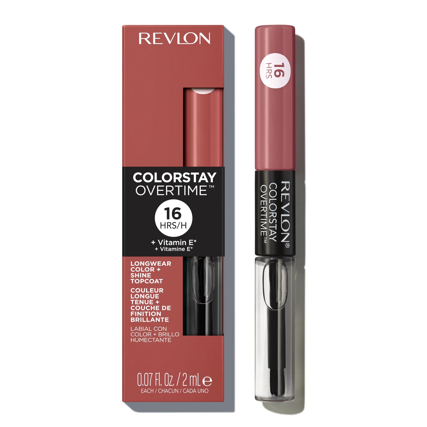 Revlon ColorStay Overtime Liquid Lip Color, Bare Maximum [350] 0.07 oz (Pack of 2) Beauty & Personal Care REVLON