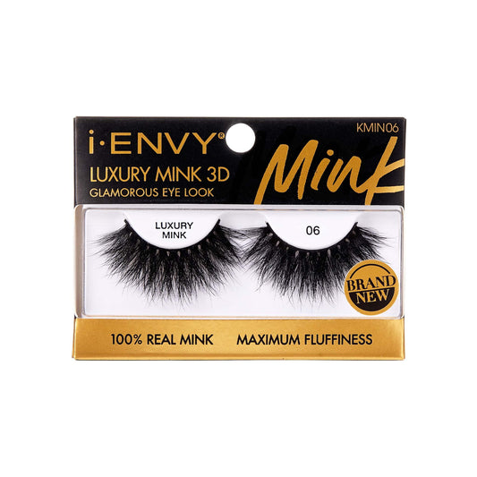 i-ENVY Luxury Mink collection 100% Real Mink (1 PACK, 6i-ENVY False Lashes Luxury Mink Collection Eyelashes 100% Real Mink Glamorous Eye Look Lashes Beauty & Personal Care i•ENVY