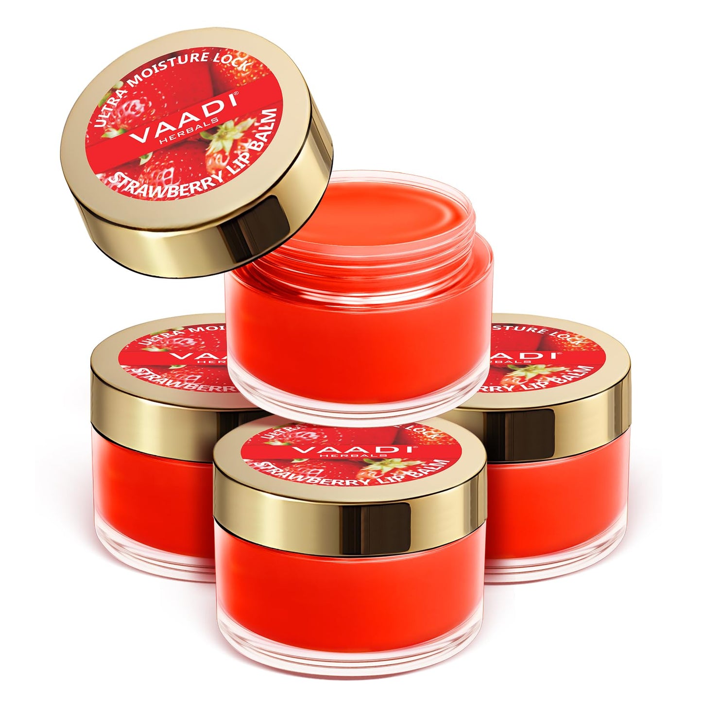 Vaadi Herbals Lip Balm, Strawberry and Honey, 10g (Pack of 4) Beauty and Personal Care Vaadi Herbals