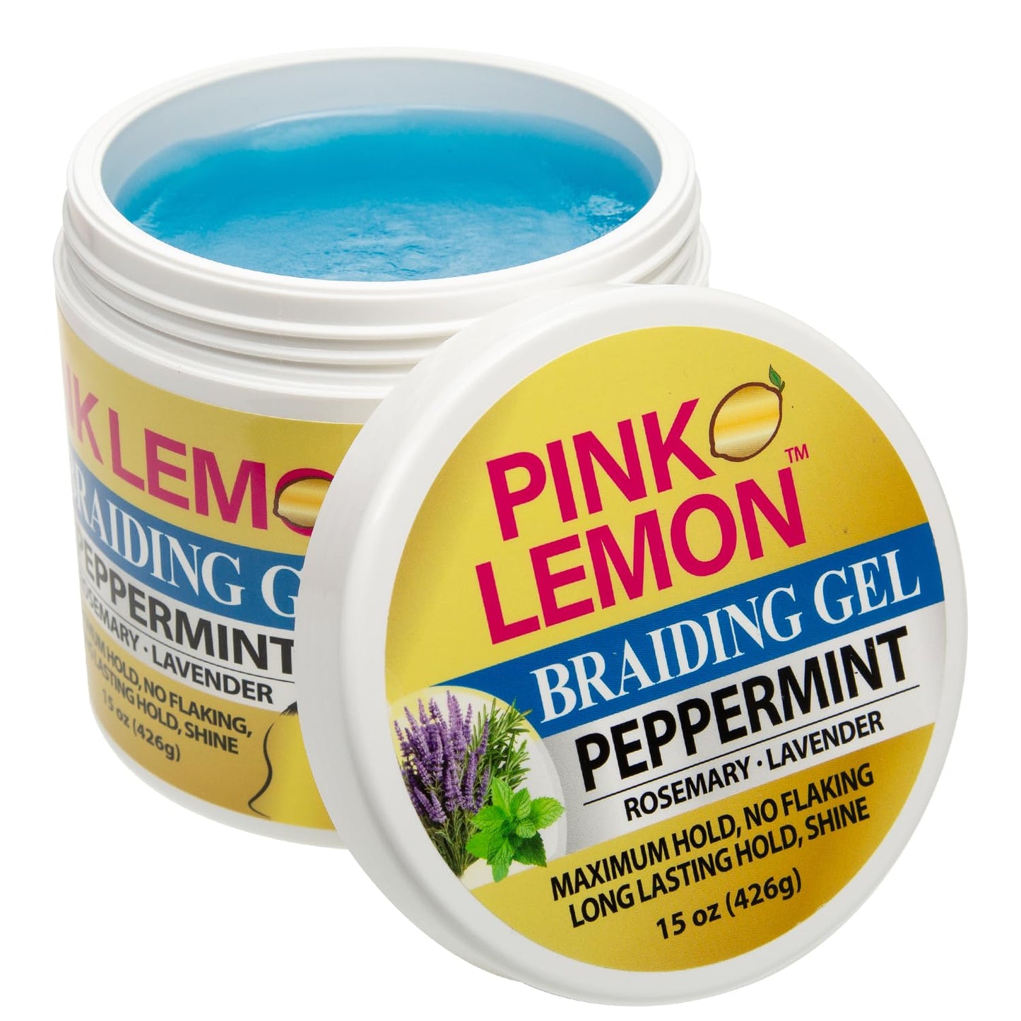 PINK LEMON Braiding Gel Peppermint - Maximum Hold, No Flaking, Long Lasting Hold, High Shine. For Micro, Inter, Dread, Faux, Loc, Twist, Braid, Edge Beauty & Personal Care PINK LEMON