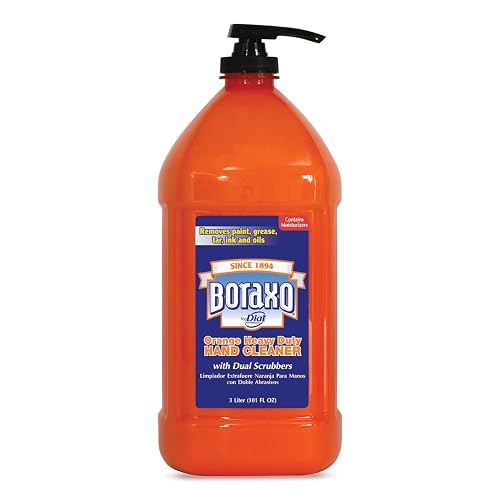 Boraxo Orange Heavy Duty Hand Cleaner with Scrubbers, 3 Liter Pump Bottle (Pack of 4) Beauty & Personal Care Boraxo