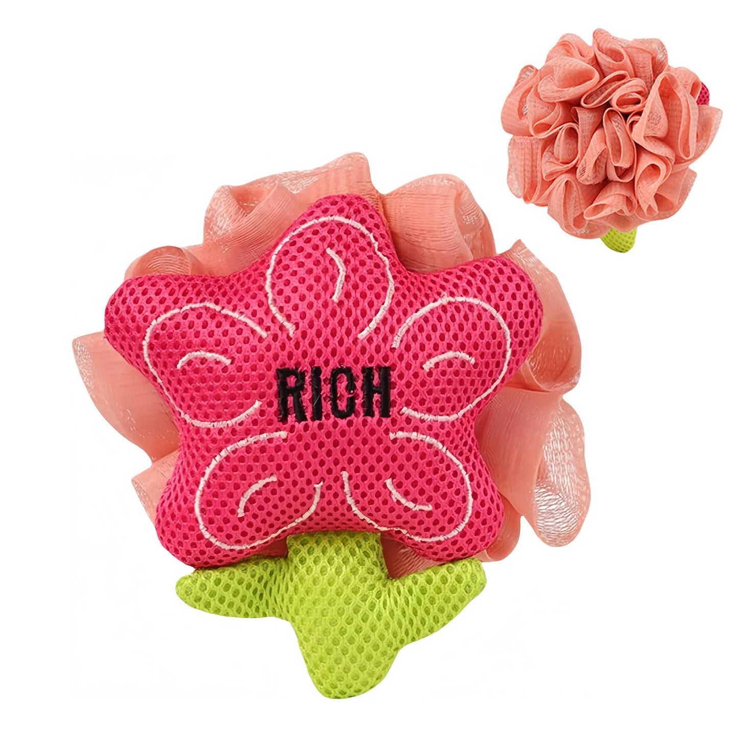 Kids Loofah, Cute Cartoon Animal Kids Bath Sponge with Hanging Rope, Soft Double Mesh for Rich Lather (Money Flower) Beauty and Personal Care Taolivingmart