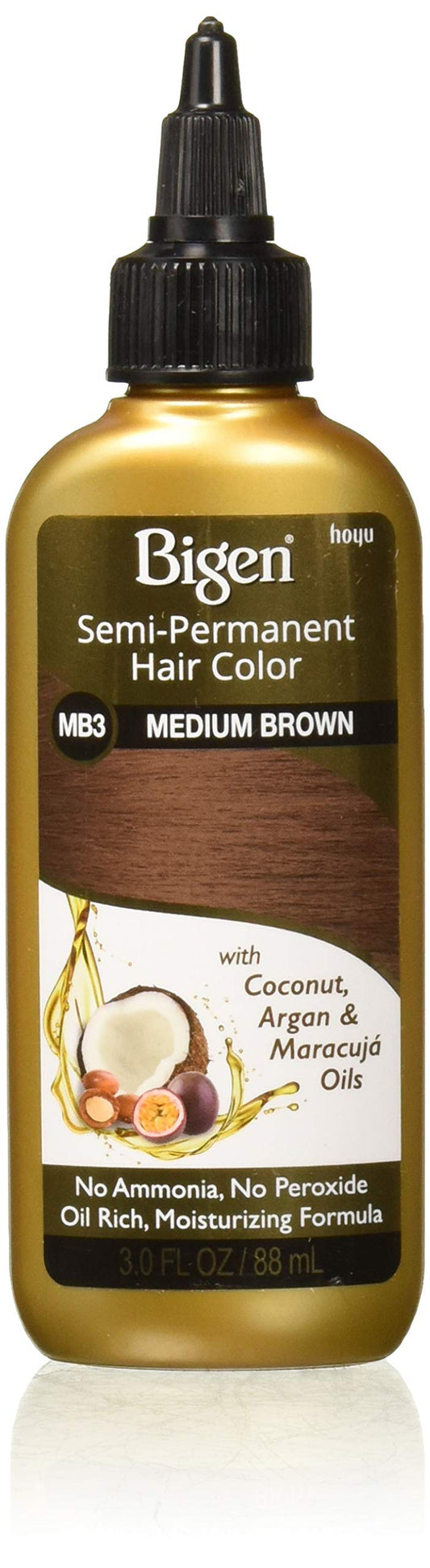 Bigen Semi Permanent Hair Color, #MB3 Medium Brown, 3 oz (Pack of 2) Beauty & Personal Care Bigen