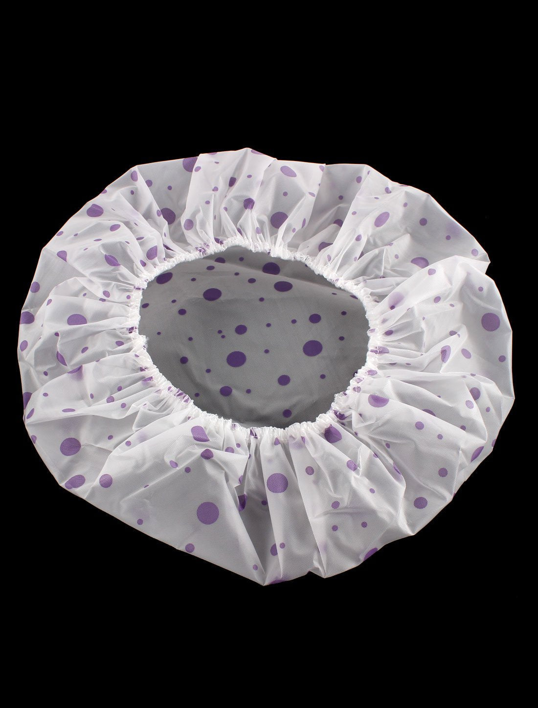 Ruilogod Woman Purple Dots Print Elastic Band Water Resistant Bath Shower Cap (id: fe8 16c ae3 c86 0f1 Beauty and Personal Care Ruilogod