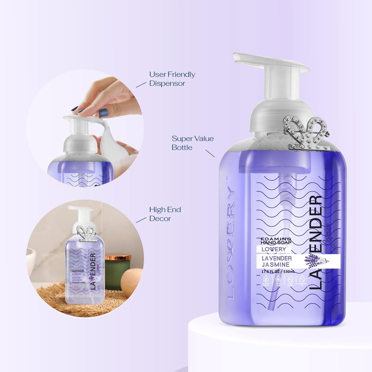Foaming Hand Soap 10 Pack, Moisturizing W Aloe Vera & Essential Oils - Alcohol-Free Citrus Blend, Lemon, Orange, Lime, Grapefruit, Black Cherry Beauty & Personal Care LOVERY