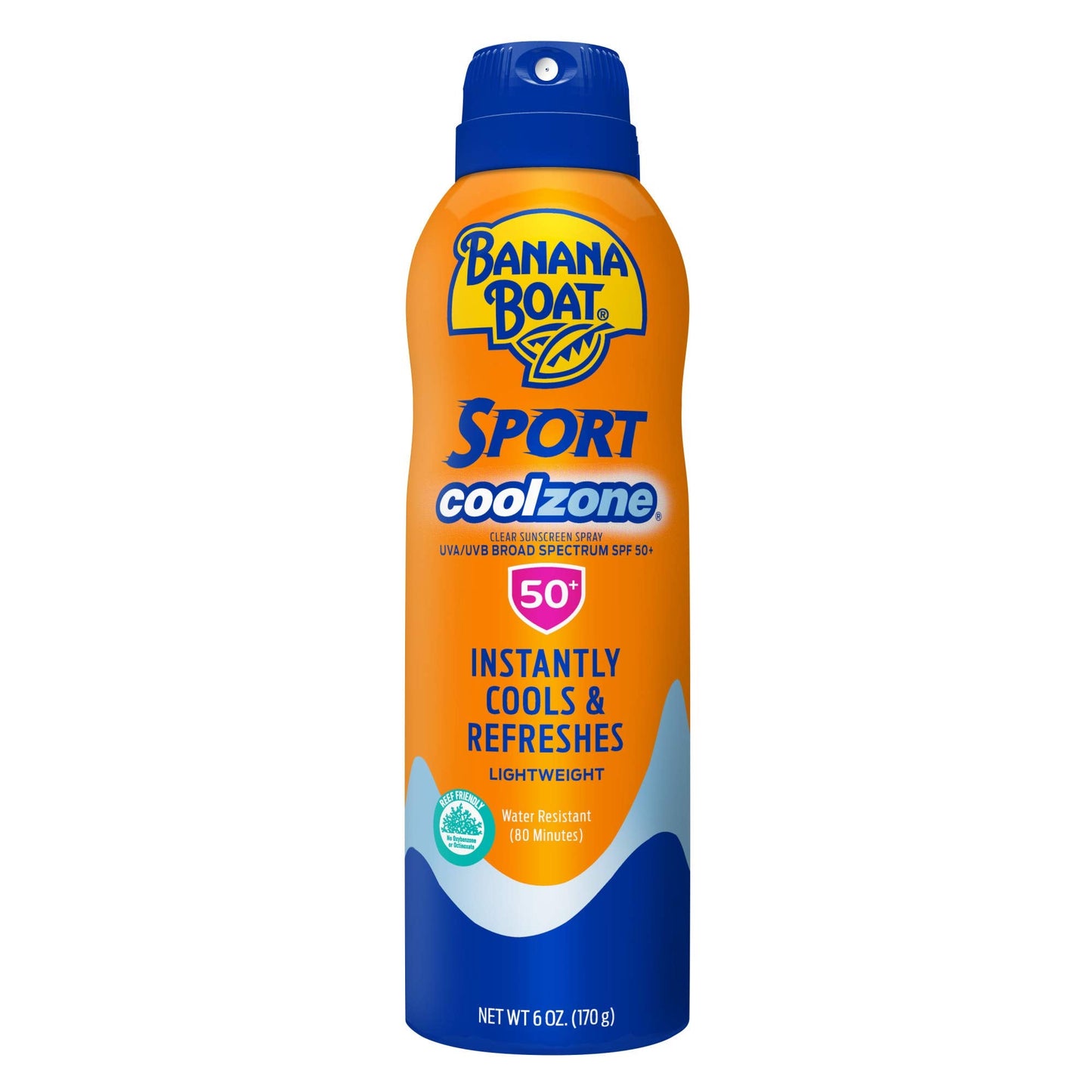 Banana Boat Sport Cool Zone SPF 50 Sunscreen Spray, 6oz, Sport Sunscreen Spray SPF 50, Clear Sunscreen Spray, Banana Boat Sunscreen Spray SPF 50 Beauty & Personal Care Banana Boat