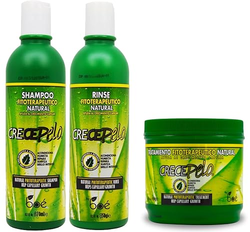 BOE Crece Pelo 3 in 1 Combo Set Shampoo Fitoterapeutico, Rinse Fitoterapeutico, Tratamiento Fitoterapeutico Beauty & Personal Care BOÉ COSMETICS