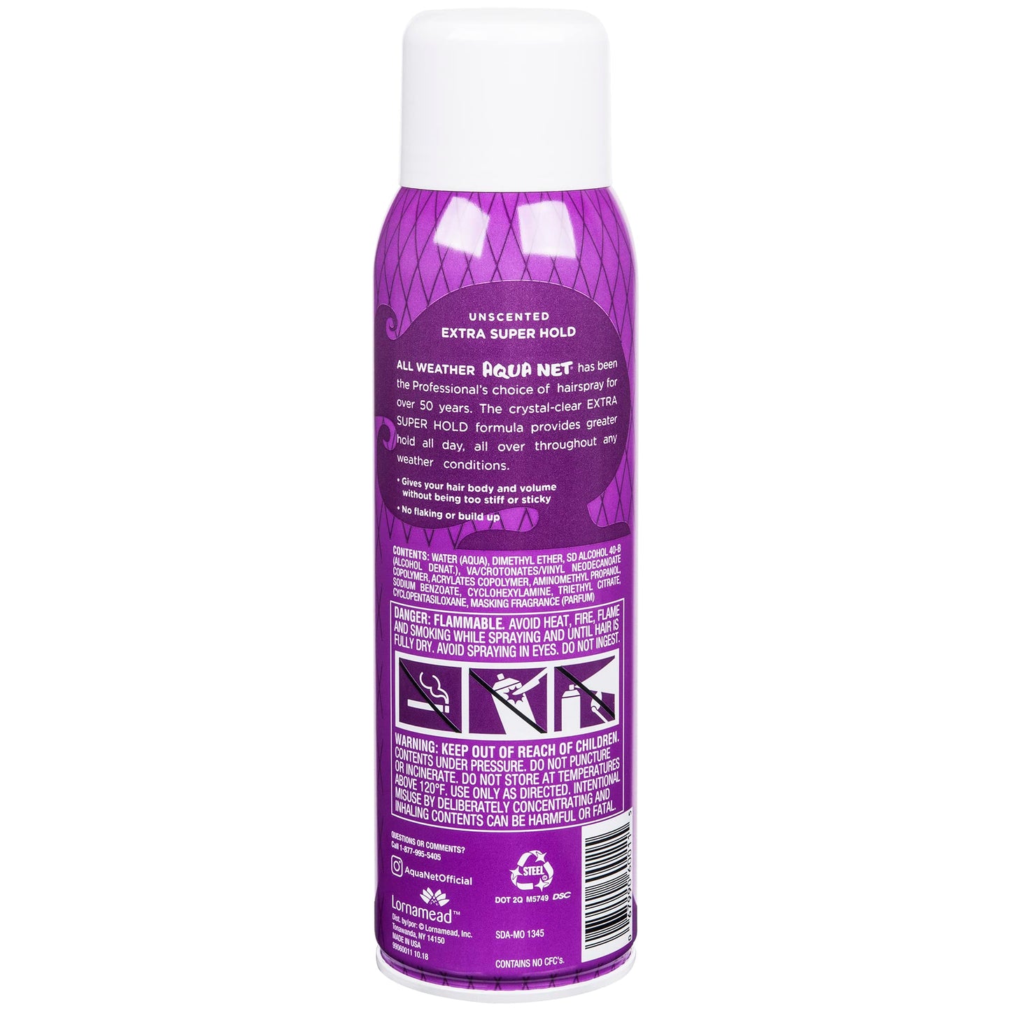 Aqua Net Extra Super Hold Professional Hair Spray Unscented 11 oz (Pack of 12) Beauty & Personal Care Aqua Net