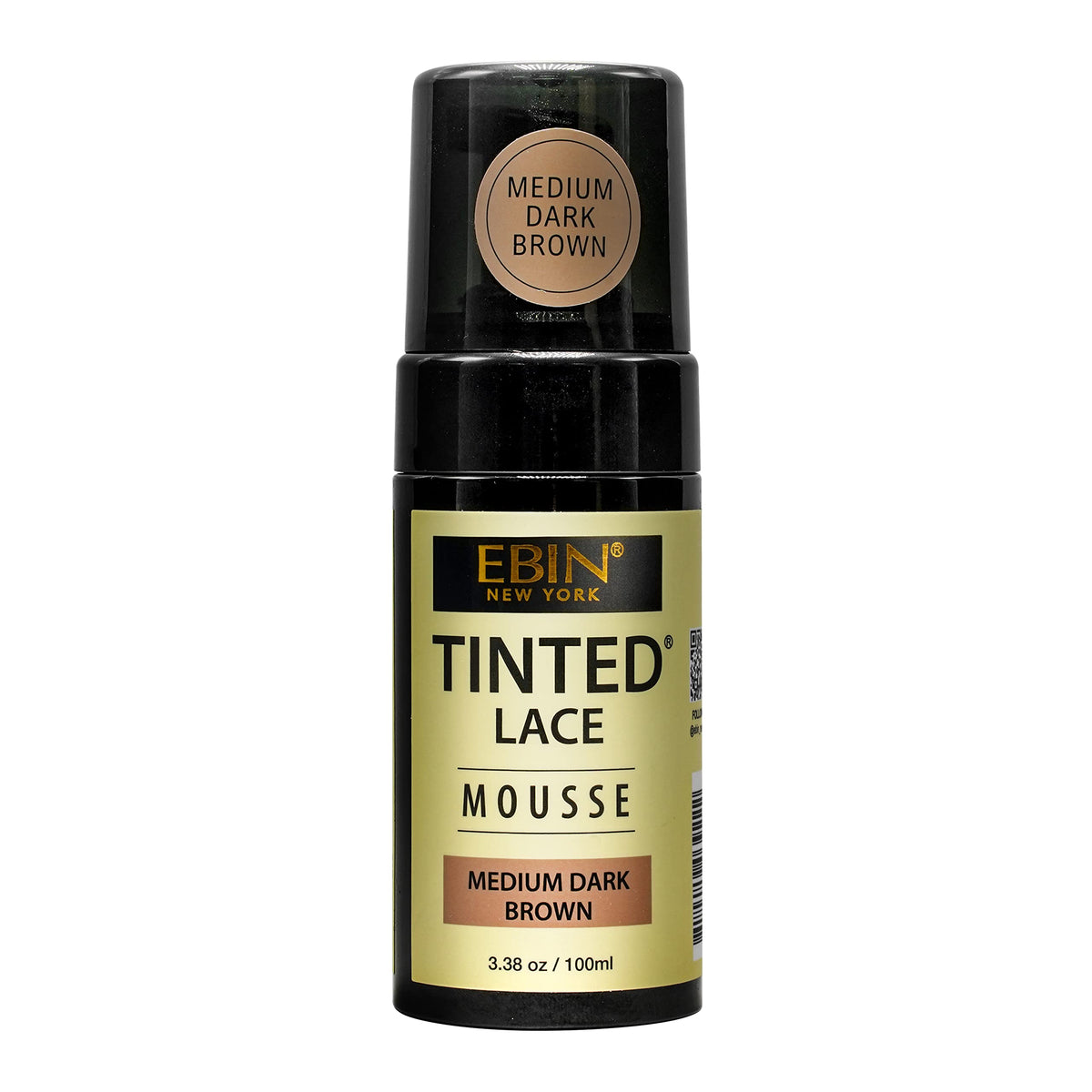 EBIN NEW YORK Tinted Lace Mousse, Foaming, Medium Dark Brown, 3.38 Oz
