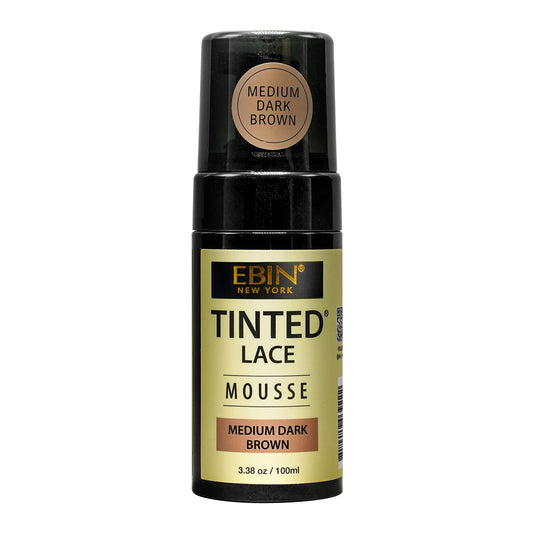 EBIN NEW YORK Tinted Lace Mousse, Foaming, Medium Dark Brown, 3.38 Oz