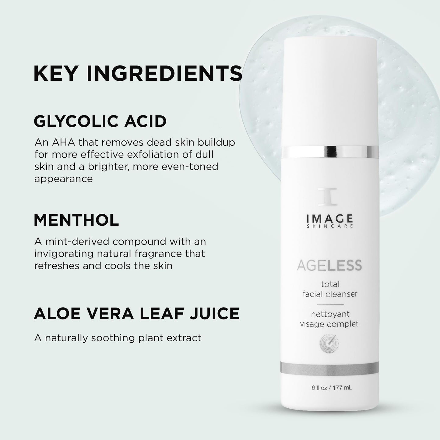 IMAGE Skincare, AGELESS Total Facial Cleanser, Gentle Face Wash for Smoother Revitalized Skin, 6 oz Beauty & Personal Care IMAGE Skincare