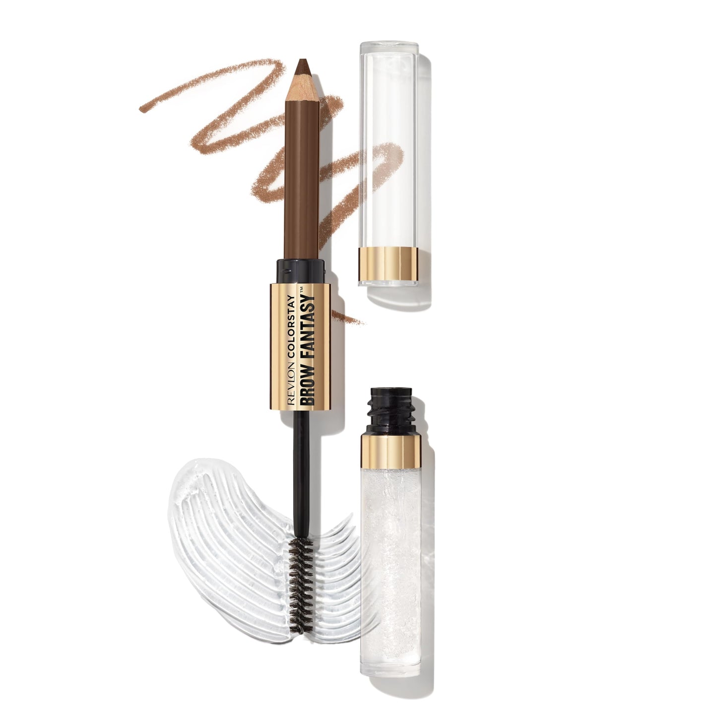 Revlon ColorStay Brow Fantasy, All In One Eyebrow Powder Pencil with Shaping Clear Gel, Smudge-proof, Stocking Stuffer for Women, 002 Soft Brown Beauty & Personal Care REVLON
