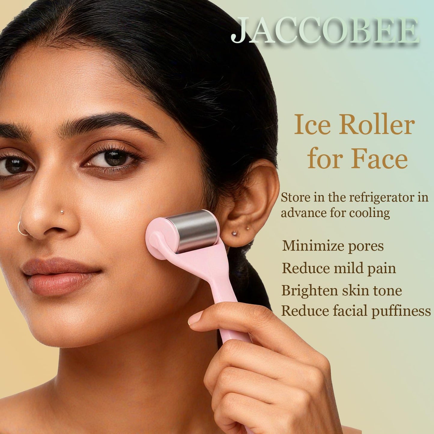 JACCOBEE Stainless Steel Facial Gua Sha Tool Set, Ice Roller for Face&Eyes Beauty and Personal Care JACCOBEE