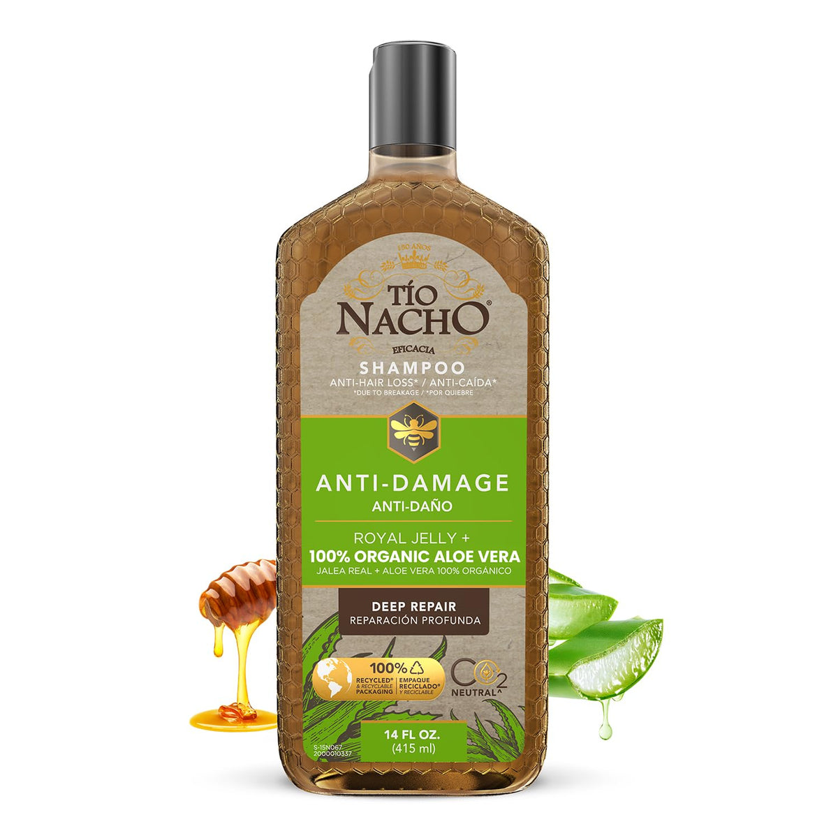 Tio Nacho Aloe Vera Deep Repair Shampoo: Organic Aloe Vera and Royal Jelly for Hair Repair and Protection, Enriched with Vegetable Keratin Beauty & Personal Care Tio Nacho