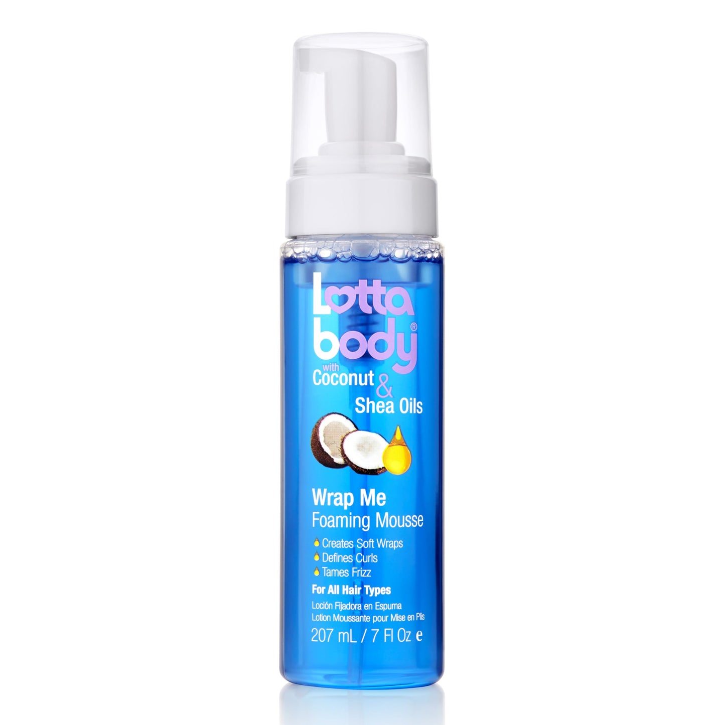 Lottabody Coconut Oil and Shea Wrap Me Foaming Curl Mousse , Creates Soft Wraps, Hair Mousse for Curly Hair, Defines Curls, Anti Frizz, 7 Fl Oz Beauty & Personal Care Lottabody