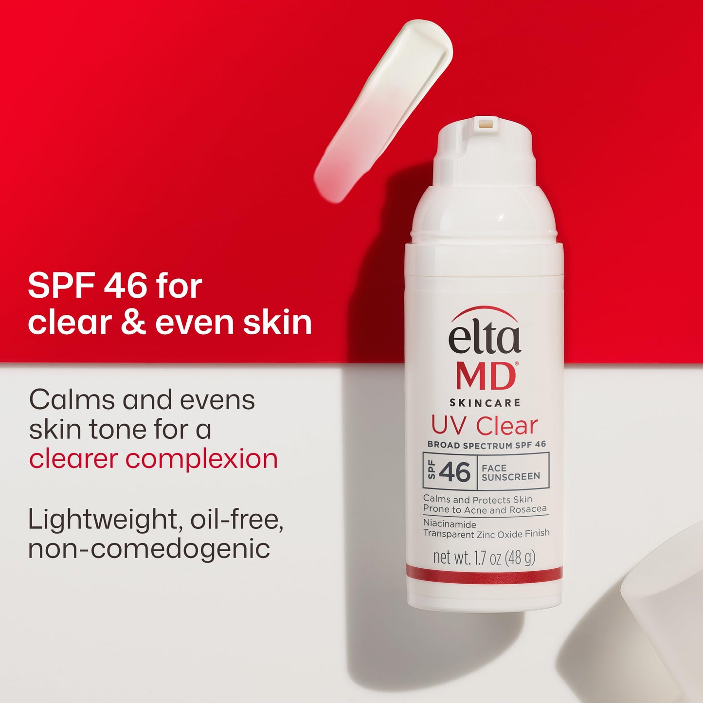EltaMD UV Clear Face Sunscreen SPF 46, Oil Free for Face with Zinc Oxide, Dermatologist Recommended Sunscreen Lotion, For Acne-Prone Sensitive Skin Beauty & Personal Care EltaMD