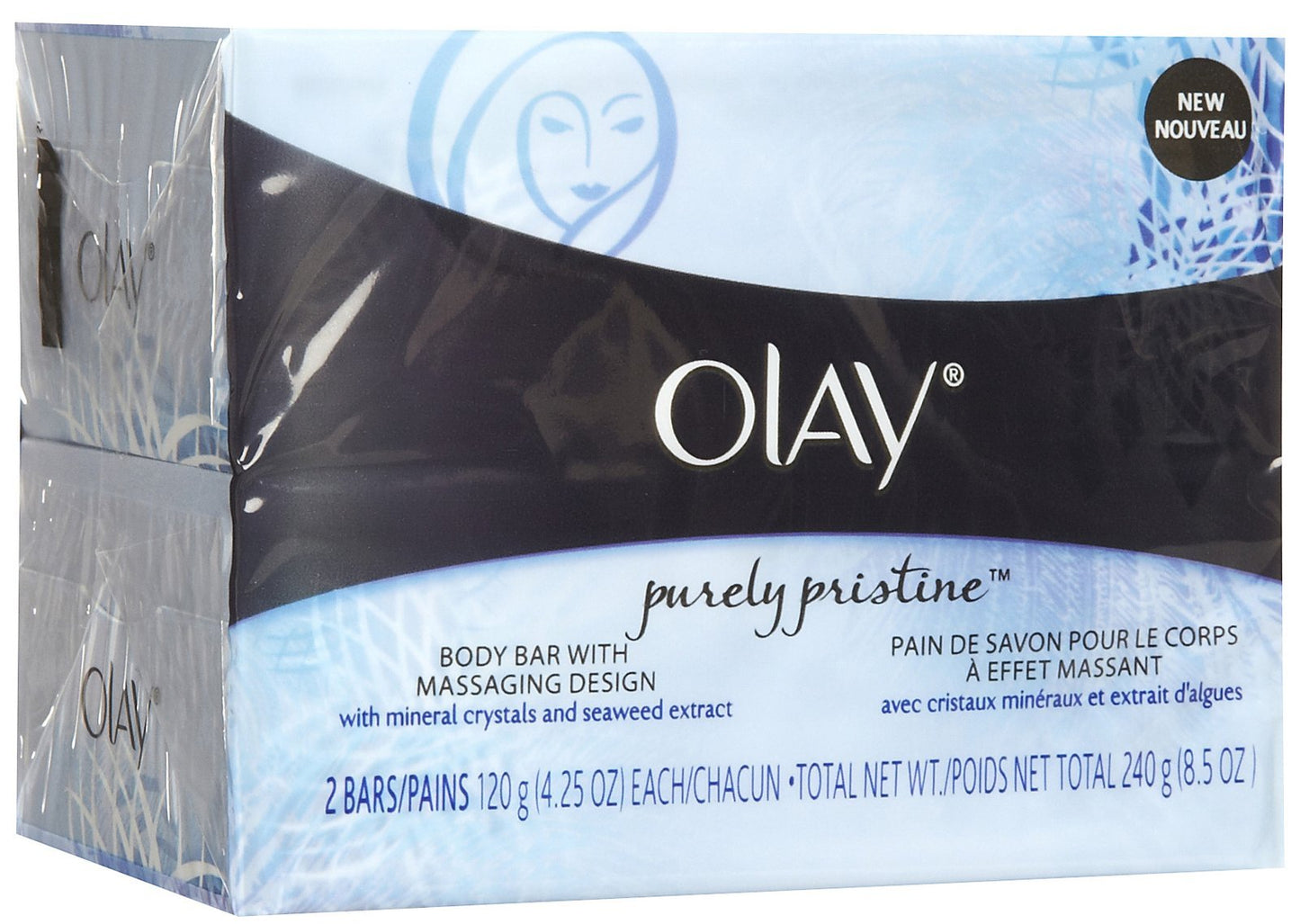 Olay Bath Bar-Purely Pristine-2 ct, 4.25 oz bars Beauty & Personal Care Olay