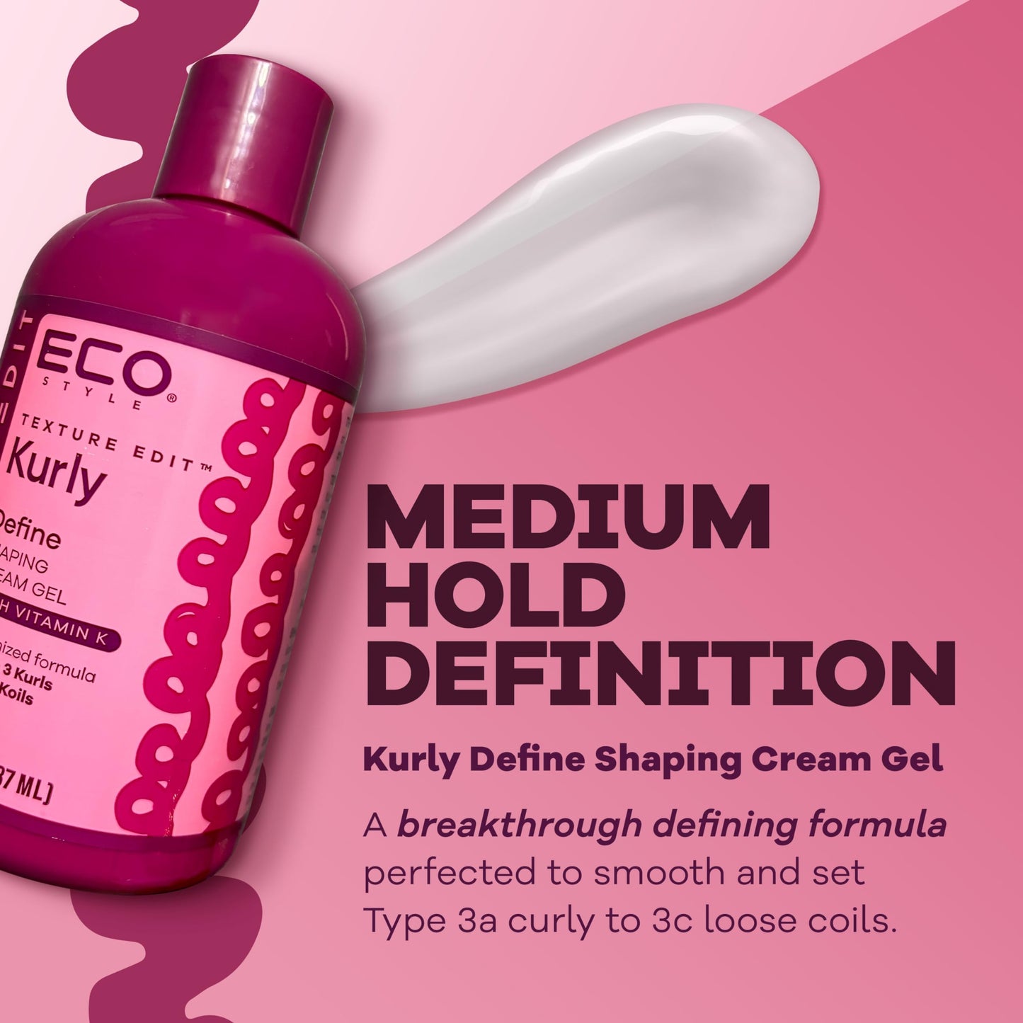 Eco Style Texture Edit Curl Sculpt Hybrid Styler - Medium-Hold Cream-Gel Blend for Wash-and-Go Definition, Twist Outs, and Long-Lasting Shape Beauty & Personal Care Eco Style