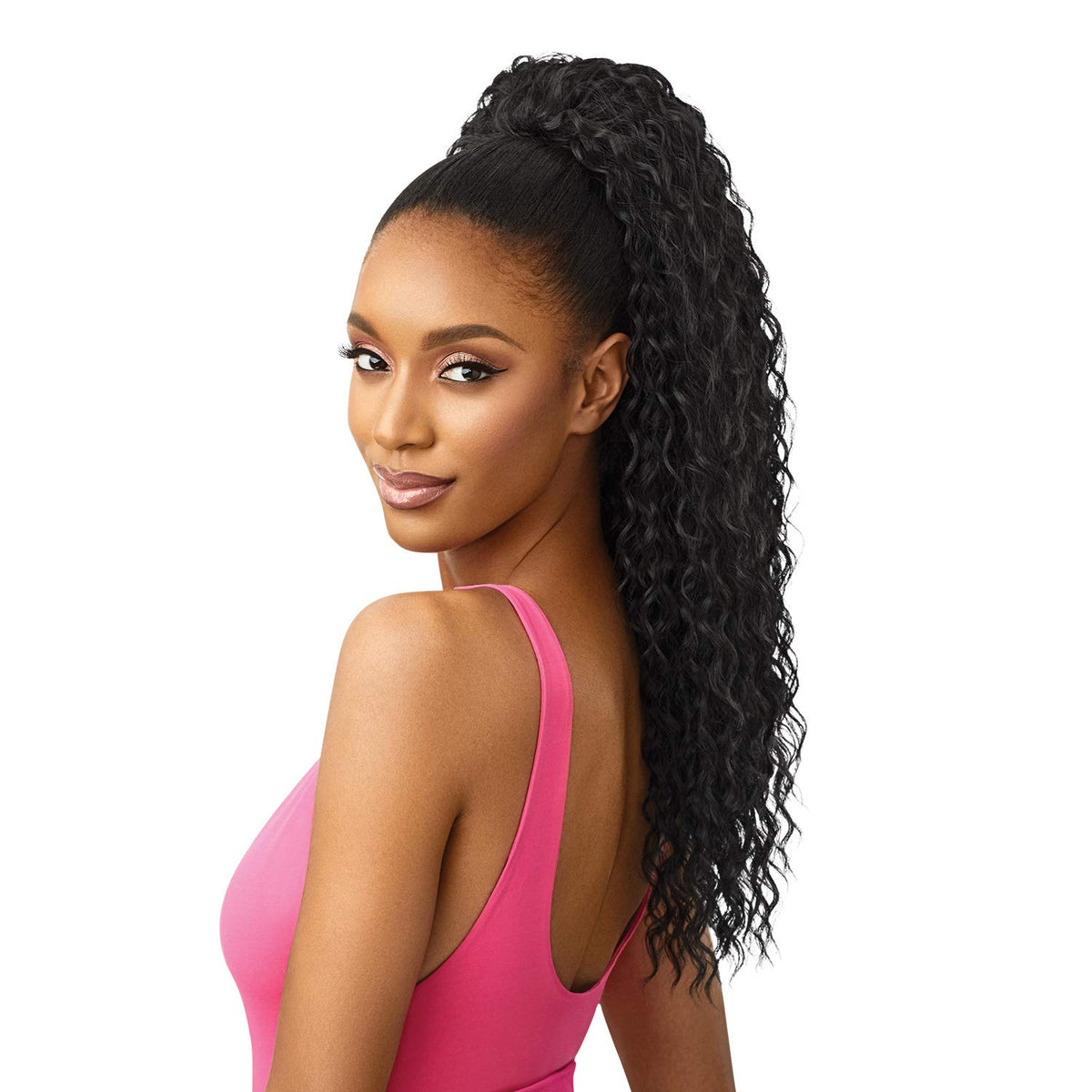 Outre Ponytail Pretty Quick Deep Curl 24" (DRHAZBRN)