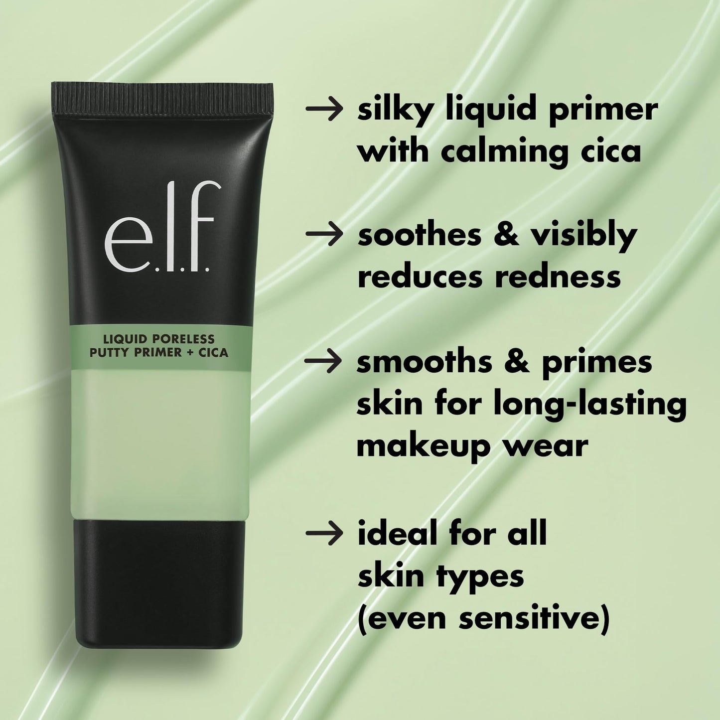 e.l.f. Liquid Poreless Putty Primer + Cica, Face Primer For Gripping Makeup, Visibly Reducing Redness & Soothing Skin, Vegan Beauty & Personal Care e.l.f.