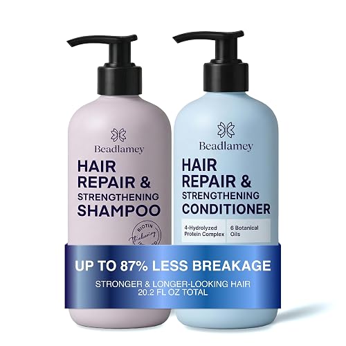 Biotin Shampoo & Conditioner Set For Longer Hair: Promotes Healthy Hair Growth, Strengthens Damaged Hair, Prevents Hair Breakage, Infused With Biotin Beauty & Personal Care Beadlamey ?