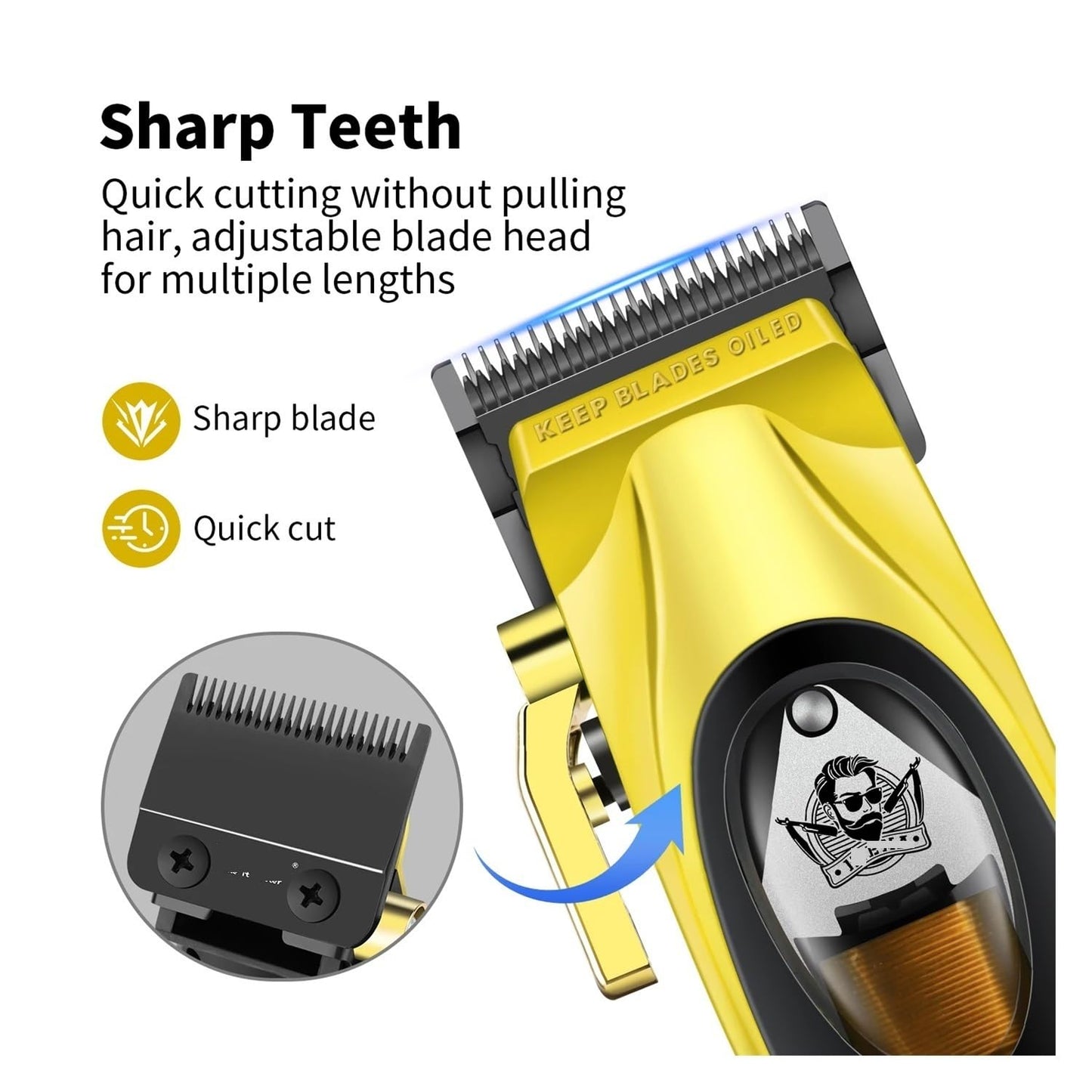 EWKYLSEM Hair Cutting Machine Hair Clipper Professional Magnetic Levitation Motor Clipper Charging Base Men's Beauty and Personal Care EWKYLSEM