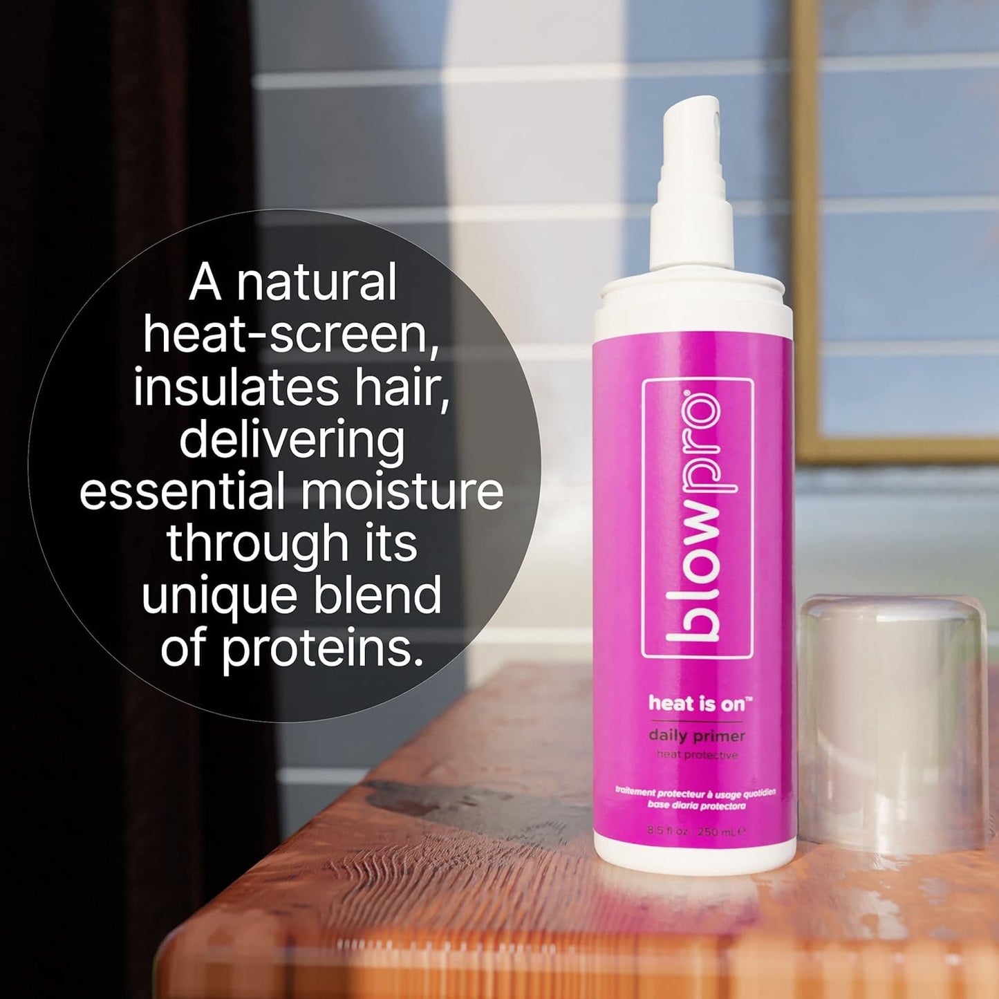 blowpro Heat Is On Daily Primer Heat 8.5oz Protective Mist, Weightless, Restores Natural Proteins, Detangles, Strengthens & Adds Shine to Hair Beauty & Personal Care blowpro