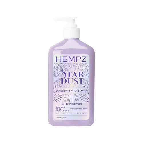 Hempz NEW Star Dust Body Lotion, Iridescent Glow Shimmer, Passionfruit and Wild Orchid, Hydrating and Nourishing Moisturizer, 17 oz. Beauty & Personal Care Hempz