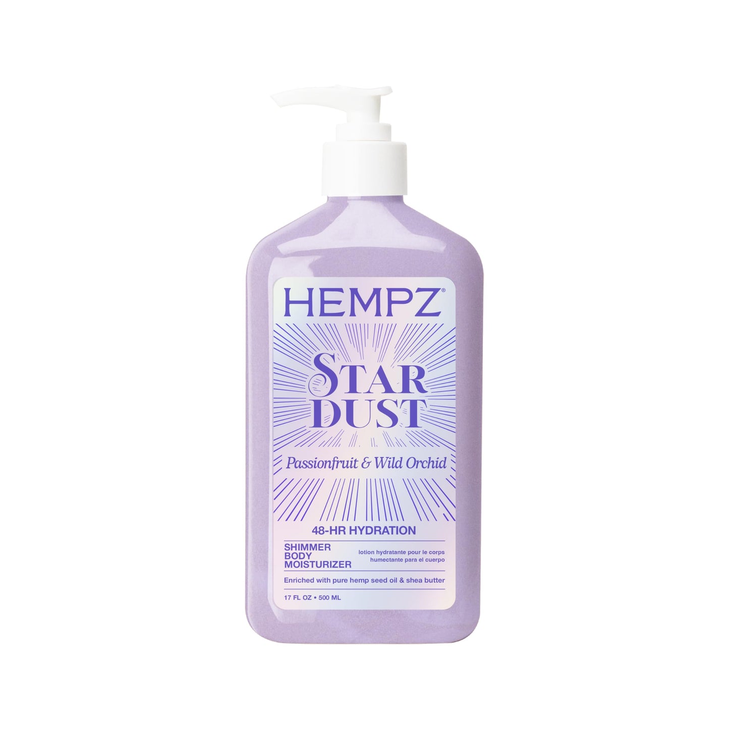 Hempz NEW Star Dust Body Lotion, Iridescent Glow Shimmer, Passionfruit and Wild Orchid, Hydrating and Nourishing Moisturizer, 17 oz. Beauty & Personal Care Hempz