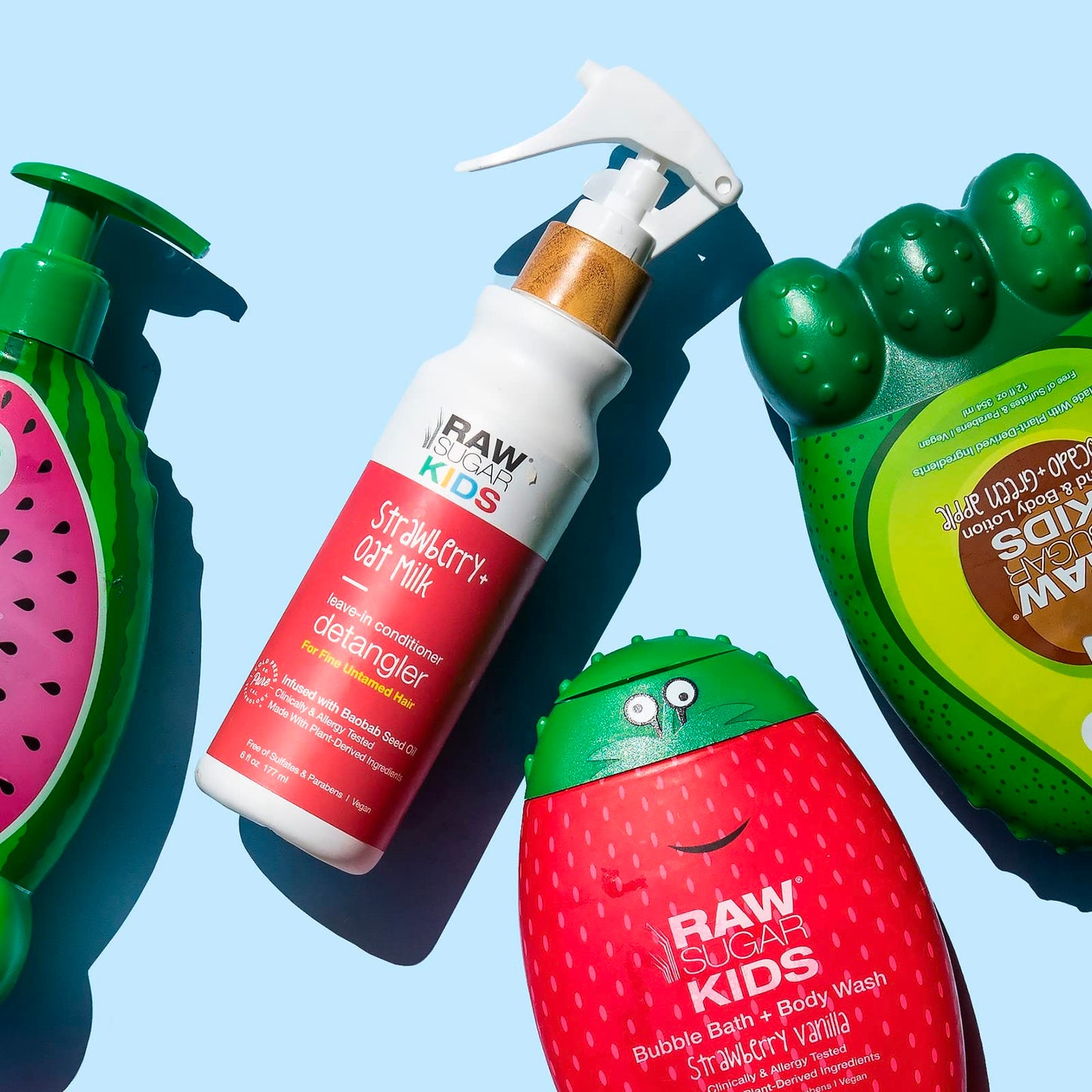 Raw Sugar, Kids Conditioning Detangler, Strawberry, Oat Milk, 6 Fl Oz Beauty & Personal Care RAW SUGAR