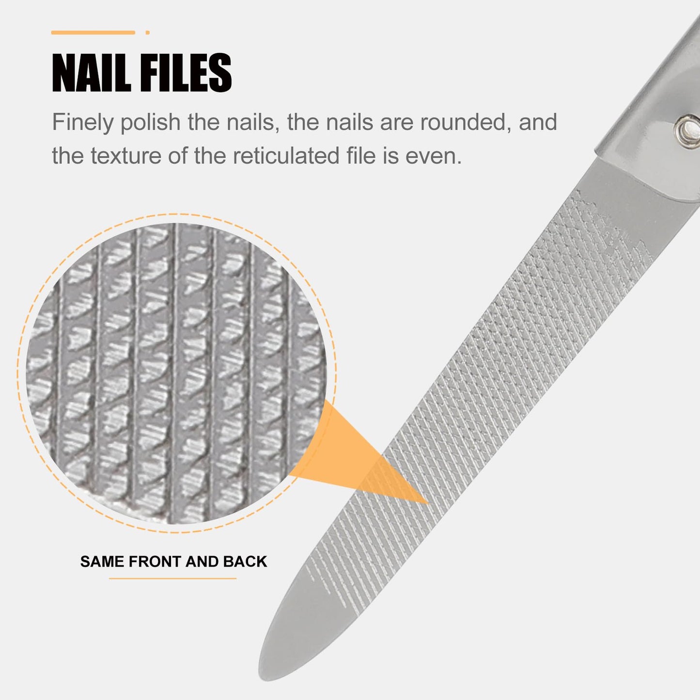 Lurrose 6pcs Foldable Nail File: Double-Sided Stainless Steel Folding Nail File - Portable Manicure Tools Beauty & Personal Care Lurrose