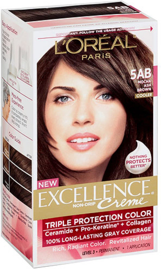 L'Oreal Excellence Creme, 5AB Mocha Ash Brown 1 ea (Pack of 12) Beauty & Personal Care L'Oreal Paris