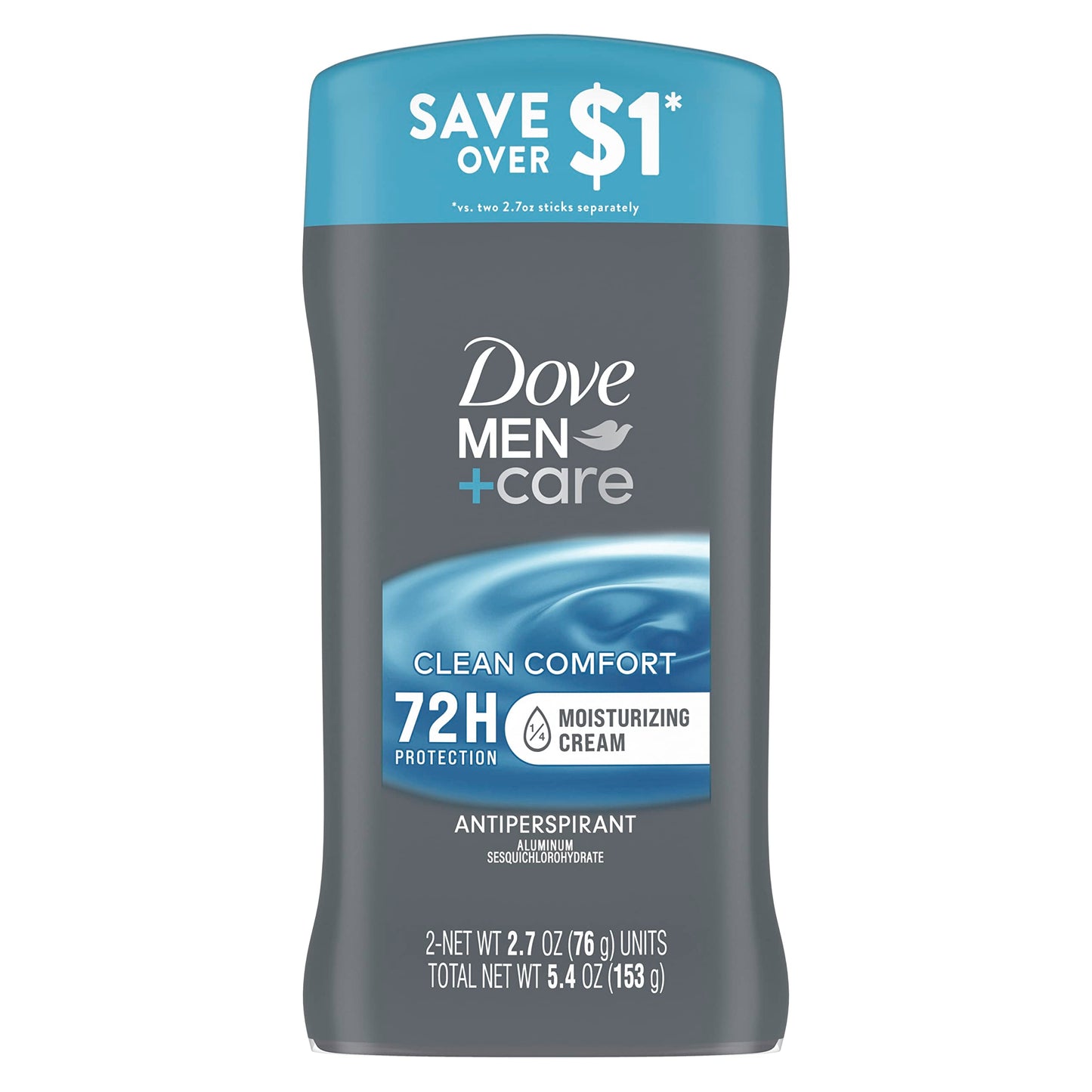Dove Men+Care Antiperspirant Deodorant Stick Clean Comfort Twin Pack 72-Hour Sweat & Odor Protection Antiperspirant for Men With 1/4 Moisturizing Beauty and Personal Care DOVE MEN + CARE