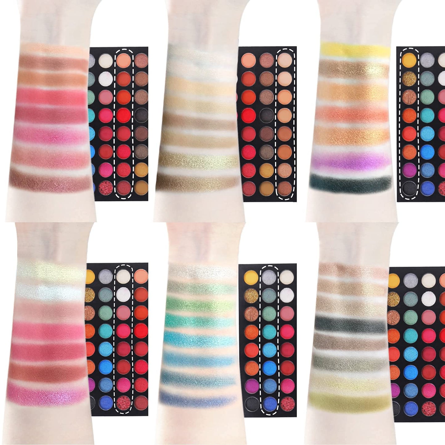 ONLYBETTER Eyeshadow Palette Glitter 48 Colors Bright Colorful Shimmer Eye Shadow Makeup Palette High Pigmented Metallic Color Eye Shadow Powder Easy Beauty & Personal Care ONLYBETTER
