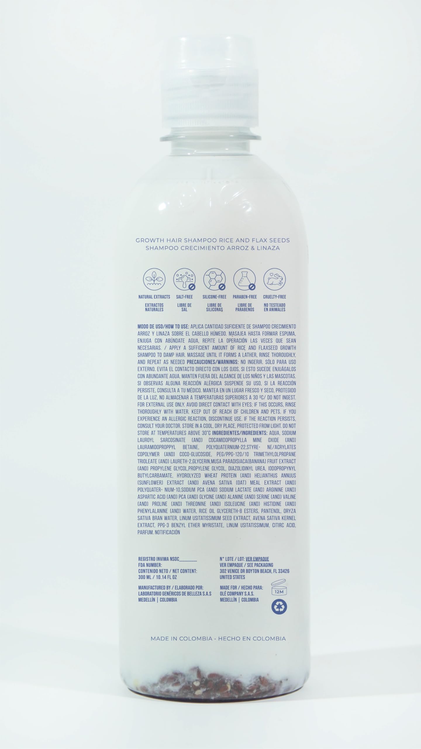 OLÉ Rice Protein Shampoo & Conditioner Set, Revitalizing Formula with Rice Water, Oats, Flaxseed & Amino Acids, Hydrating Anti-Frizz Treatment Beauty & Personal Care OLÉ