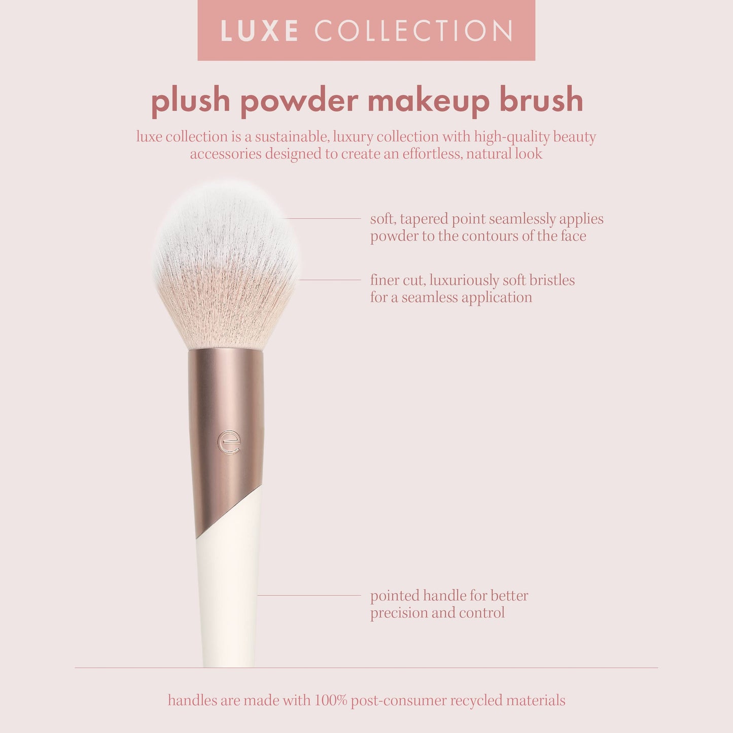 EcoTools Luxe Plush Powder Makeup Brush for Blush & Bronzer, Works Best With Powder Makeup, Luxurious and Glamorous, Eco-Friendly Premium Makeup Beauty & Personal Care EcoTools
