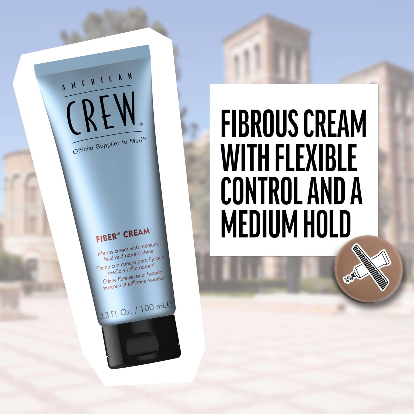 American Crew Men's Fiber Cream, Like Hair Gel with Medium Hold & Natural Shine, Stocking Stuffer for Him, 3.3 Fl Oz Beauty & Personal Care AMERICAN CREW