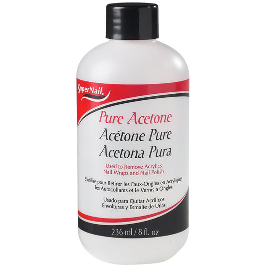 Supernail Pure Acetone Nail Polish Remover - Professional Strength for Acrylic, Gel & Dip Powder, Fast & Quick Gel Nail Polish Remover, 8 fl oz Beauty & Personal Care SuperNail