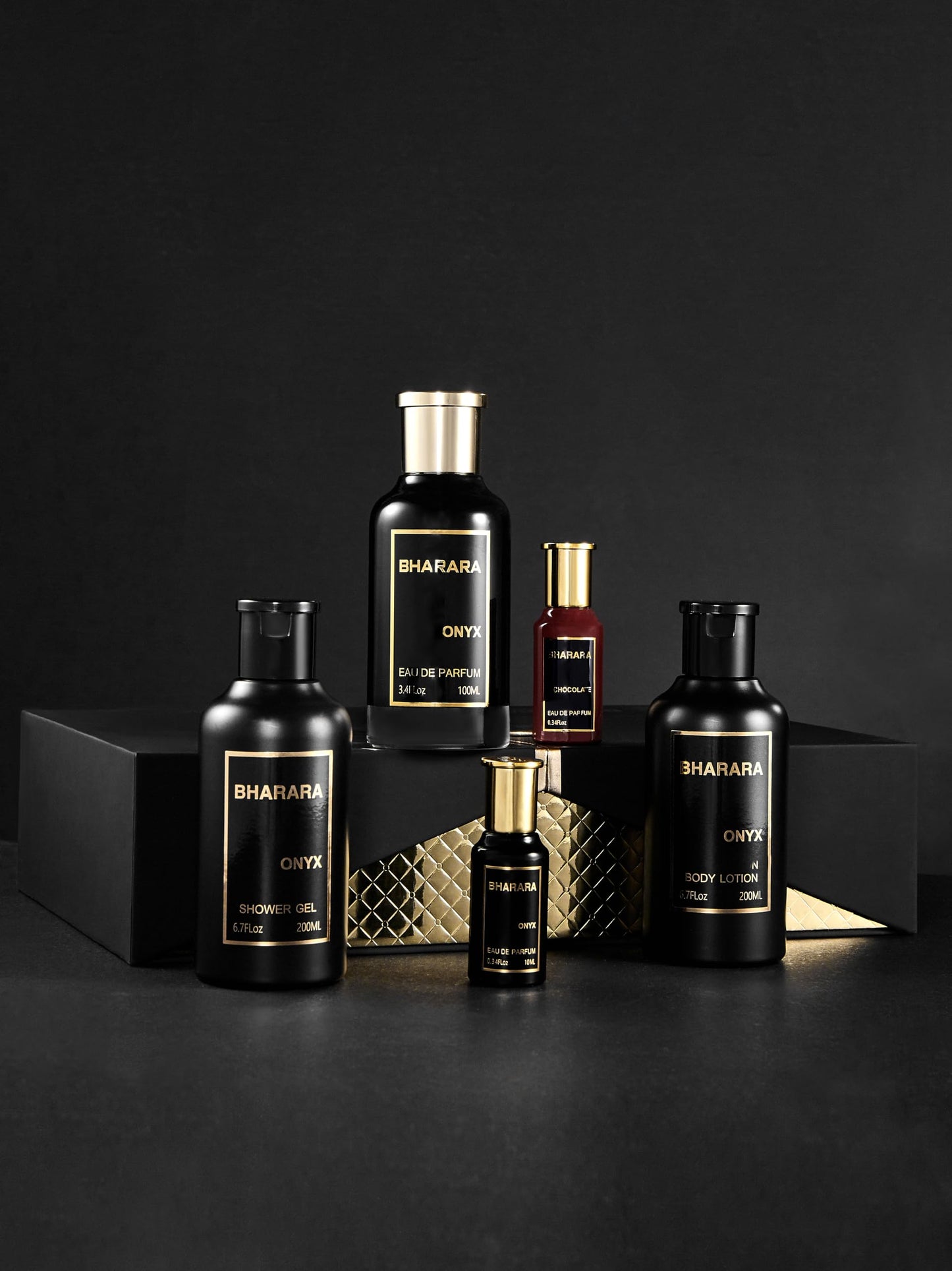 Bharara Onyx Bath & Body Eau De Parfum 5 Pc Gift Set For Men Beauty & Personal Care B Bharara