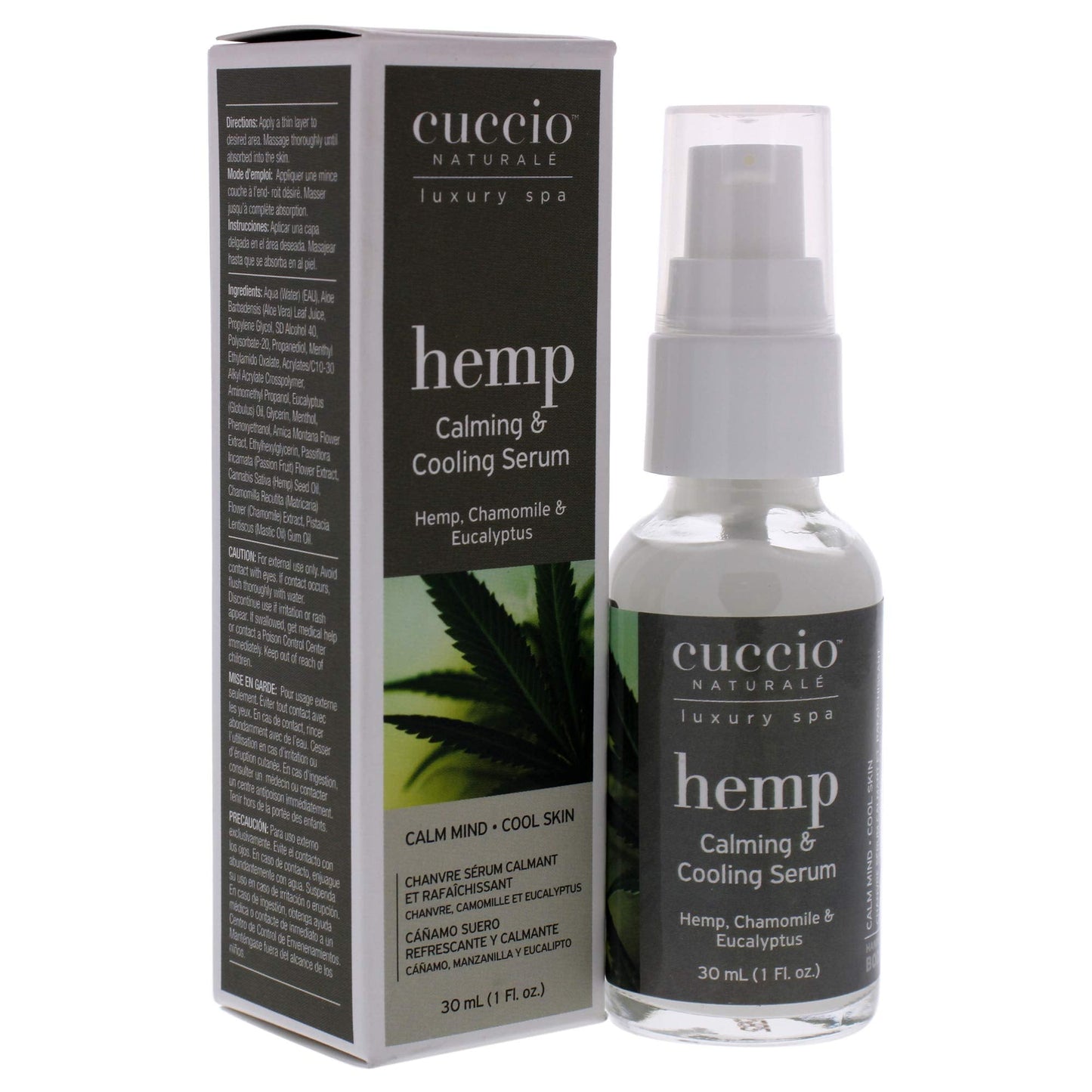 Cuccio Naturale Hemp Calming And Cooling Serum - With Chamomile And Eucalyptus - Use On Pressure Points To Relax The Mind - Relieves Tension Beauty & Personal Care Cuccio