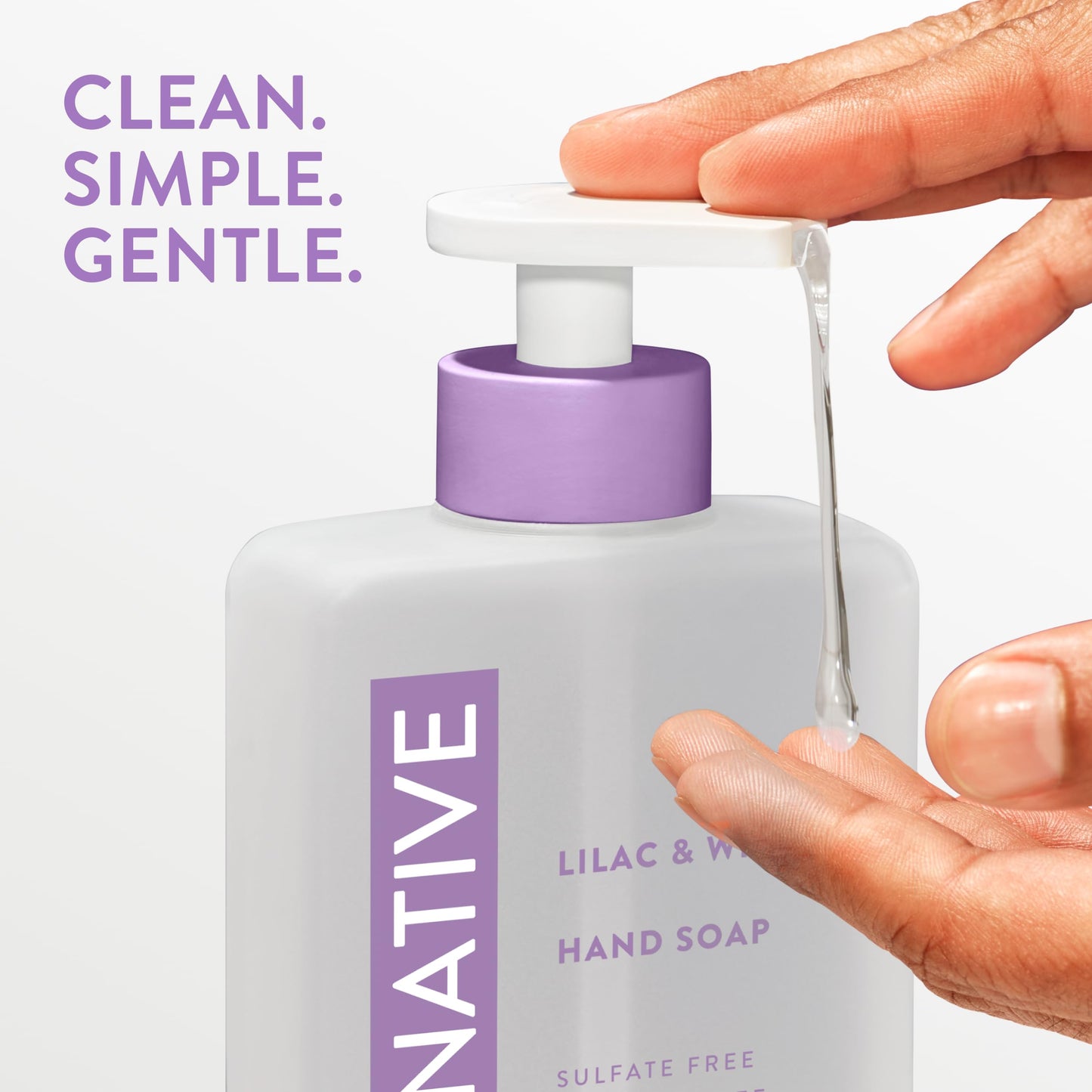 Native Liquid Hand Soap, Lilac & White Tea Scent, Non-Drying Formula for Soft, Smooth Hands, Made with Plant-Based Cleansers, Sulfate & Paraben Free Beauty & Personal Care Native