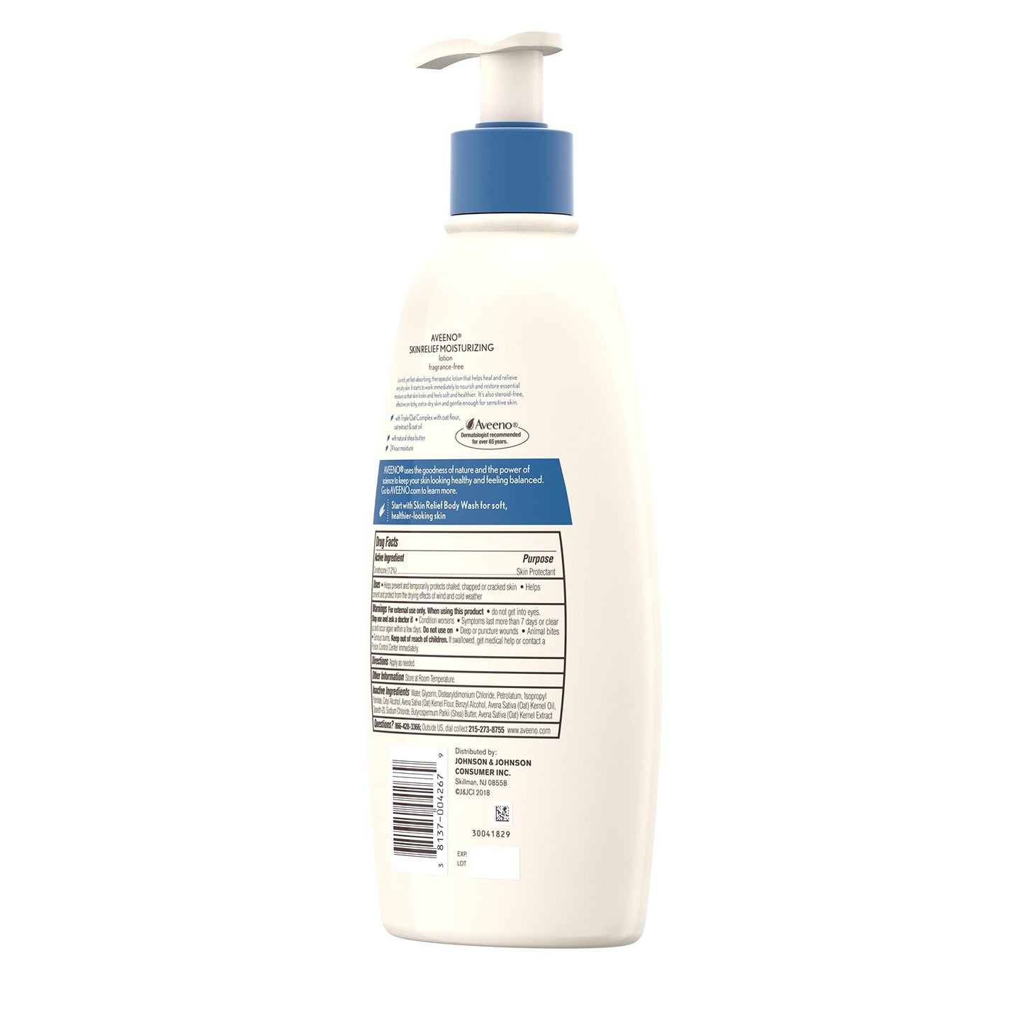 Aveeno Skin Relief 24-Hour Moisturizing Lotion for Sensitive Skin with Natural Shea Butter & Triple Oat Complex, Unscented Therapeutic Lotion Beauty & Personal Care Aveeno